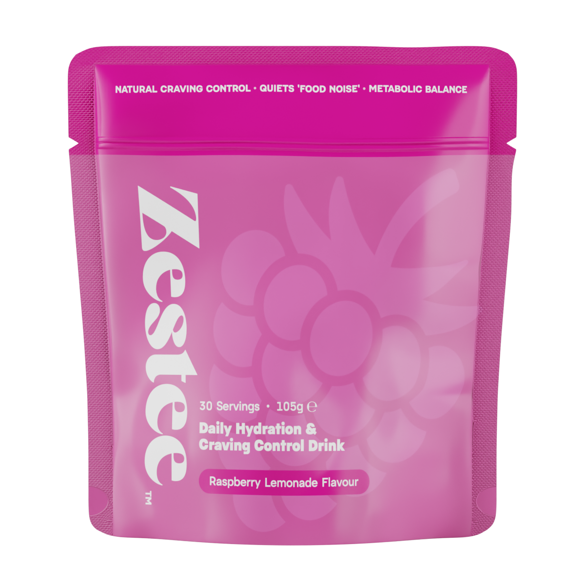 Zestee Zestea raspberry lemonade pouch, 30 servings